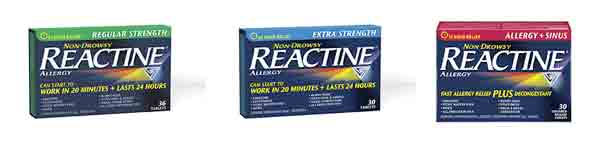 Reactine Products